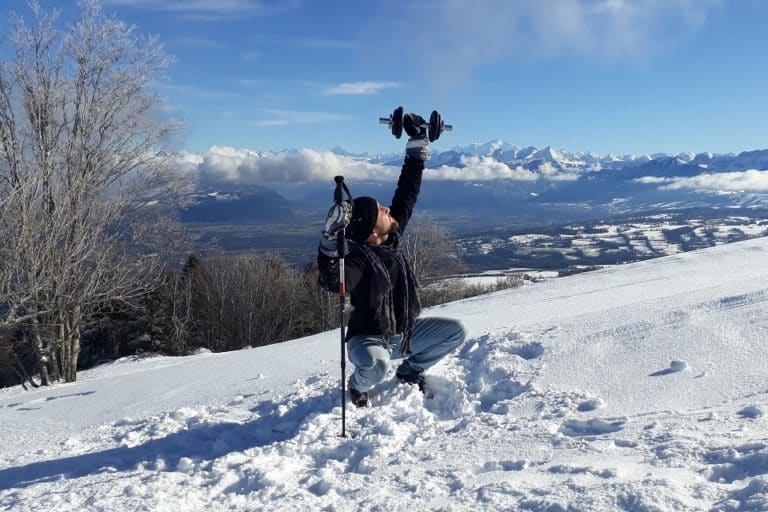 Séjour-cross-training-hiver-Alexis-dumbell neige