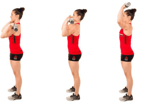 Exercices de CrossFit Shoulder press 2