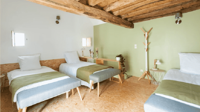 chambre dans un ferme rénovée