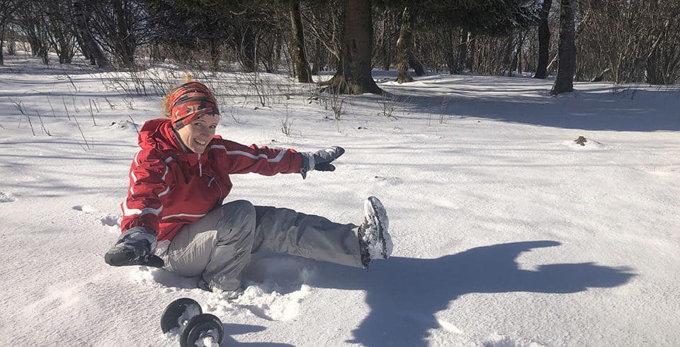 Shooting Salève - Pistol squat dans la neige - Alice