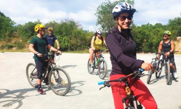 VTT parking départ - Marine