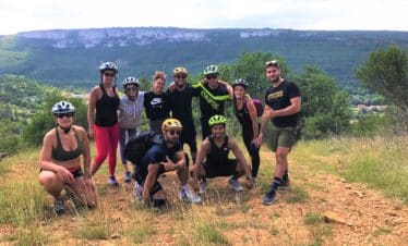 Groupe de sportifs VTT