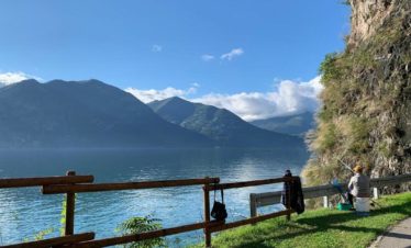 Bord du lac d'Iseo en Italie